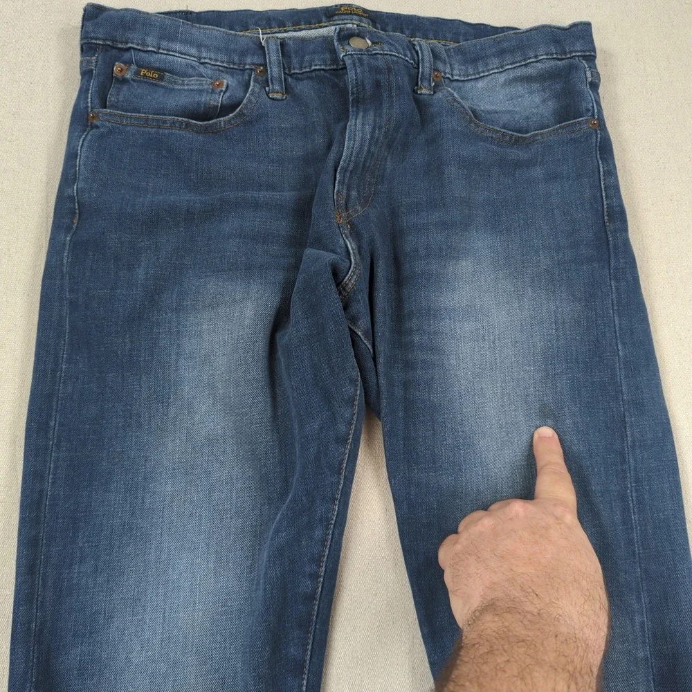 Polo Ralph Lauren Jeans Mens‎ 36x32 Blue Varick Slim Straight Preppy Casual